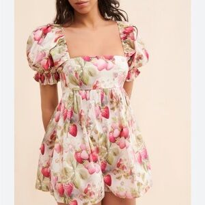 Selkie Strawberry Puff Sleeve Romper Size 2X